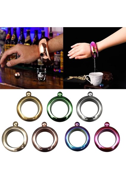 Gül Rengi Flagon Huni Bileklik Sürahi 3.5 Oz Viski Cep Şişesi Alkol Bilezik Paslanmaz Çelik Kamp Flagons Drinkware Tedarik (Yurt Dışından) fiyatları