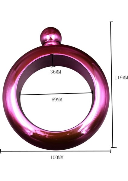 Gül Rengi Flagon Huni Bileklik Sürahi 3.5 Oz Viski Cep Şişesi Alkol Bilezik Paslanmaz Çelik Kamp Flagons Drinkware Tedarik (Yurt Dışından) modelleri