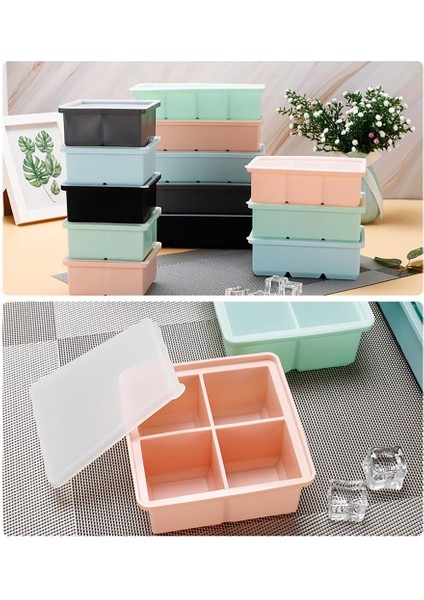 Yeşil 6 Izgara 4/6/8 Izgaralar Buz Küpü Tepsi Dıy Silikon Dikdörtgen Dondurma Makinesi Istiflenebilir Yapışmaz Yırtılmaya Dayanıklı Şerbet Kalıp Mutfak Gereçleri (Yurt Dışından) indirimleri