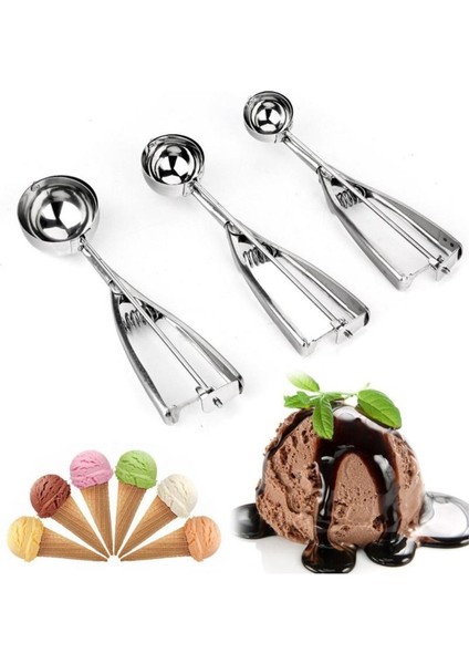E Çok Tarzı Paslanmaz Çelik Dondurma Kaşık Topu Kazıcı El Yapımı Buz Küpü Kalıp Kolay Kalıptan Çıkarma Mutfak Aksesuarları Buz Kalıbı Kalıp (Yurt Dışından) fırsatları