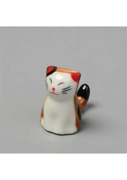 05 Yaratıcı Japon Çubuklarını Tutucu Şanslı Kedi Çatal Bıçak Takımı Standı Seramik Kaşık Çatal Dinlenme Servet Kedi Kaşık Standı Mutfak Depolama (Yurt Dışından)