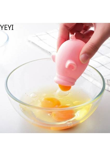 Pembe Silikon Yumurta Bölücüler Karıştırma Mutfak Aletleri Aksesuarları Pembe Domuz Sarısı Bölücü Yumurta Çıkarıcı Ayırıcı Topaklama Için Faydalı Araçlar (Yurt Dışından)