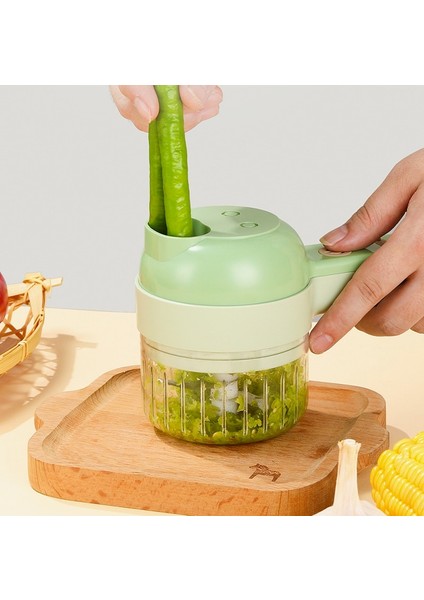 F-Manuel Sarımsak Presi Elektrikli Sebze Kesici Sarımsak Kırıcı Çok Fonksiyonlu El Kıyıcı Mutfak Aletleri Ezici Makinesi 4 In 1 Biber Dilimleme Aracı (Yurt Dışından) indirimleri