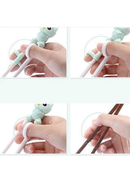 Pembe 1 Çift Karikatür Hayvan Kafası Çubuklarını Çocuk Yeme Eğitim Çubuklarını Bebek Güvenliği Öğrenme Çubuklarını Çin Çubuklarını (Yurt Dışından) fırsatları