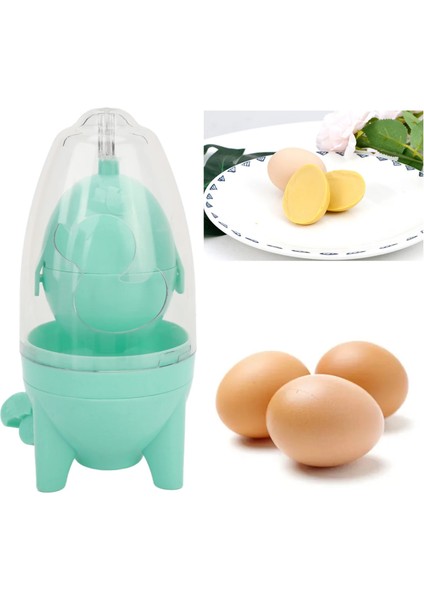 Bir Yumurta Karıştırıcı Manuel Çektirme Taşınabilir Yumurta Sarısı Beyaz Karıştırıcı Silikon Pedli Altın Yumurta Yapımı Yeşil (Yurt Dışından)