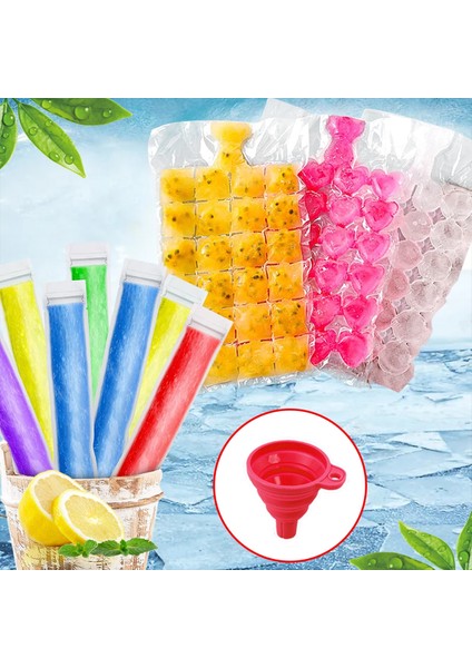 Rastgele Bir Huni Tek Kullanımlık Buz Küpü Çantaları Popsicle Kalıp Şeffaf Gıda Sınıfı Pe Yaz Için Dondurucu Torbalar Dıy Soğuk Içecekler Mutfak Aletleri (Yurt Dışından)