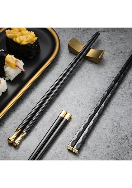 5 Çift Katong Jankng 5 Çift Japon Çubuklarını Alaşım Kaymaz Suşi Çubuklarını Set Çin Hediye Yeniden Kullanılabilir Çubuklarını Sofra Hediye Mutfak (Yurt Dışından) fırsatları