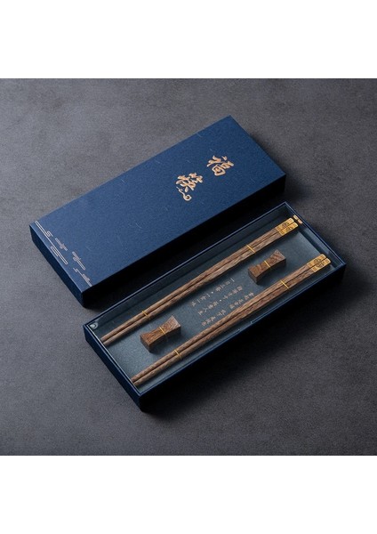 Fu Wenge Ahşap 6 Çift Yüksek Kaliteli Premium Ahşap Kırmızı Sandal Ağacı Hediye Kutusu Ambalaj Ev Silindirik Ahşap Çin Yemek Çubukları Seti Sofra (Yurt Dışından)