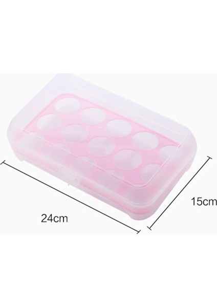 Q0458-PK 15 Izgaralı Yumurta Saklama Kutusu Yumurta Kartonu Pp Kasa Kapaklı Yumurta Kutusu Tepsisi Çekmece Buzdolabı Kılıfları Bölme Depolama Yumurta Raf Desteği (Yurt Dışından) indirimleri