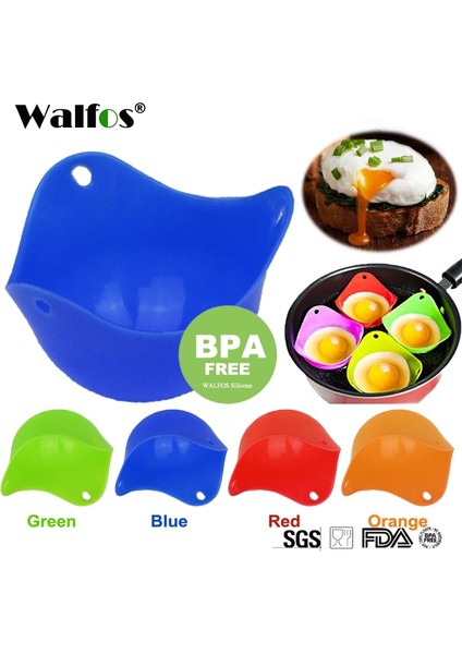 1 Adet Turuncu Walfos Gıda Sınıfı Flexibe Silikon Yumurta Avcılık Aşçı Poşe Bakla Mutfak Aracı Pişirme Haşlanmış Bardak Yumurta Mutfak Pişirme Araçları (Yurt Dışından) modelleri