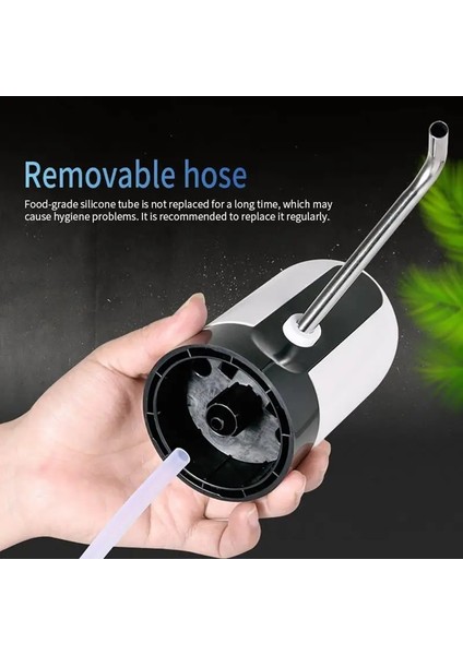 01-1200MAH Elektrikli Su Sebili Pompası Otomatik Su Şişesi Pompası USB Şarj Su Pompası Tek Tıklama Otomatik Anahtar Içecek Pompası Dispenseri (Yurt Dışından)
