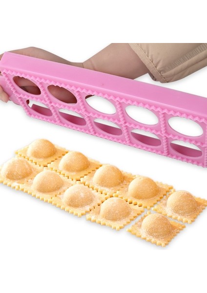 SQUARE-10GRID-1PC Mutfak Gereçleri 10 Tortellini Kalıpları ile Ravioli Alüminyum Şekli Köfte Köfte Mutfak Pasta Köfte Yapmak Için Dıy Araçları (Yurt Dışından)
