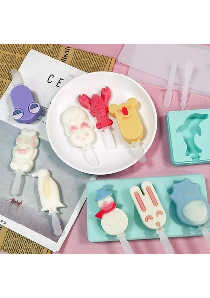 50 Adet Sopa Çocuklar Dondurma Silikon Kalıp Sevimli Dıy Çikolata Tatlı Popsicle Kalıpları Tepsi Buz Küpü Makinesi Ev Yapımı Araçları Yaz Parti Malzemeleri (Yurt Dışından) fiyatları