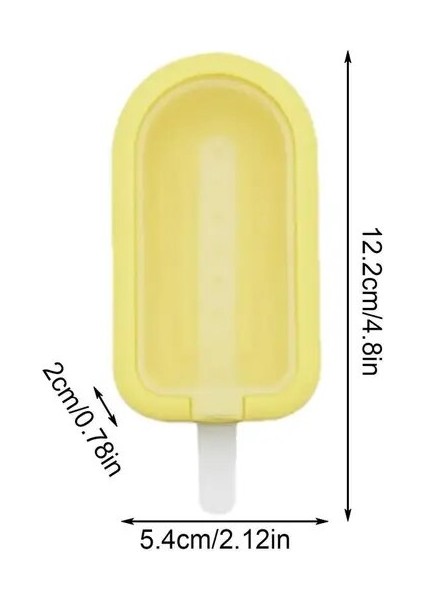 Sarı Popsicle Dıy Dondurma Yapımı Kalıp Gıda Sınıfı Silikon Buz Küpü Makineleri Tepsi Kalıp Popsicle Araçları Mutfak Aletleri (Yurt Dışından)