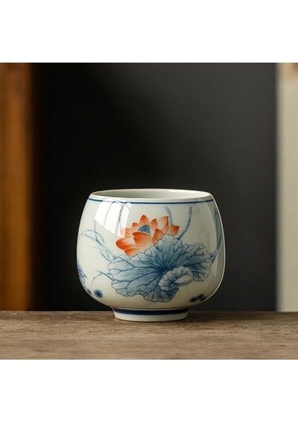Çay Bardağı 155 ml Antik Çin Lotus Vintage Çay Bardağı Seramik Fıçı Kahve Fincanı Güzel Çay Fincanı Teaware Bir Fincan Çay (Yurt Dışından) fiyatları
