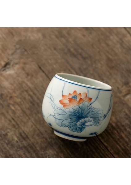 Çay Bardağı 155 ml Antik Çin Lotus Vintage Çay Bardağı Seramik Fıçı Kahve Fincanı Güzel Çay Fincanı Teaware Bir Fincan Çay (Yurt Dışından) modelleri
