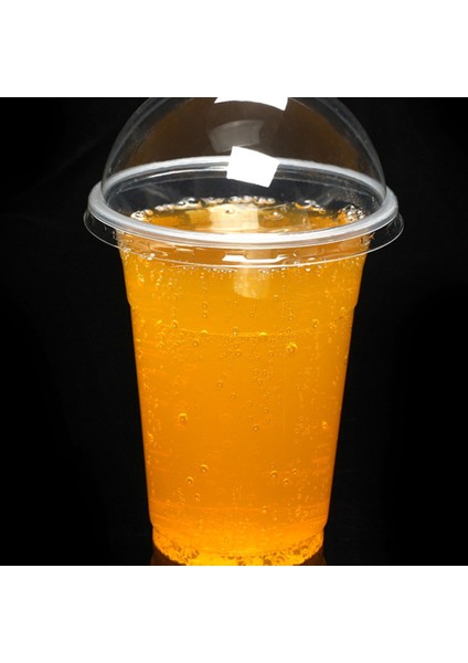 360ML 360ML Tek Kullanımlık Şeffaf Plastik Bardaklar Delikli Kubbe Kapaklı Çay Meyve Çayı Kapaklı 360/380/500ML 50 Kapaklı 50 Bardak (Yurt Dışından)