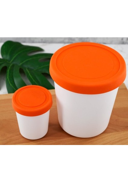 Orange S Dondurma Kapları Bardak Yeniden Kullanılabilir Dondurucu Saklama Küvetleri, Sıkı Sızdırmaz Kapaklı, Ev Yapımı Dondurma Için Kolayca Çıkarın (Yurt Dışından) fiyatları
