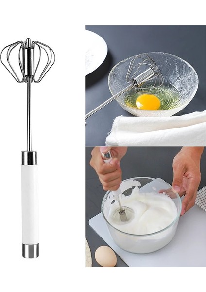 8 Inç Paslanmaz Çelik Yarı Otomatik Çırpma Karıştırıcı Karıştırma Mikser Yumurta Süt Çırpıcı Mutfak Pişirme Aracı Yumurta Krem Karıştırma Karıştırma Mikseri (Yurt Dışından) fırsatları
