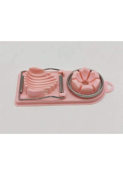 Pembe-2 Çelik Paslanmaz Kesici Yumurta Yumurta Kalıp Alet Çiçek Şeklinde Dilimleme Et Mutfak Öğle Yemeği Kesici Kesici Çok Fonksiyonlu Kesici (Yurt Dışından)