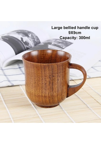 A-6 Ahşap Büyük Göbek Bardak El Yapımı Doğal Ladin Ahşap Bardak Bira Çay Kahve Süt Su Bardağı Mutfak Bar Drinkware Dropshipping (Yurt Dışından)