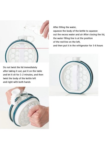 Mavi Buz Topu Makinesi Su Isıtıcısı Yaratıcı Buz Küpü Tepsi Kalıp 2 In 1 Mutfak Bar Aksesuarları Açık Araçlar Çok Fonksiyonlu Konteyner Pot (Yurt Dışından) indirimleri