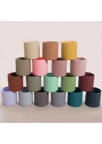 Mavi Y21 Çocuklar Silikon Su Bardakları Bebek Aperatif Fincan Taşınabilir Açık Seyahat Çocuk Bardak Çay Fincanı Drinkware Gıda Sınıfı Silikon Bpa Ücretsız (Yurt Dışından)