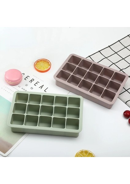 6 Izgara Mavi Kapaklı Set Silikon Buz Küpü Kalıbı 3 Renkli Büyük Izgara Buz Küpü Yapıcı Kapaklı Esnek Silikon Buz Küpü Tepsisi Mutfak Aletleri ve Aksesuarları (Yurt Dışından) fırsatları