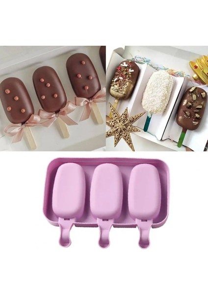 D Uygun Dondurma Tepsisi Silika Jel Buz Yapma Kalıp Yapışmaz Dıy 2/3 Izgaralar Kolay Bırakılan Dondurma Kalıbı (Yurt Dışından) indirimleri