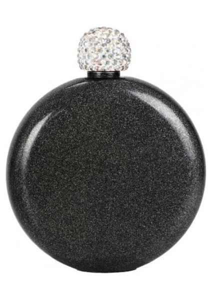 Siyah Taşınabilir Şarap Alkol Şişesi ile Rhinestone Cap Likör Cep Şişeleri Hediye Kadınlar Için 5 Oz Paslanmaz Çelik Alkol Şişesi Barware (Yurt Dışından)