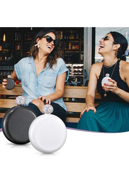 Siyah Taşınabilir Şarap Alkol Şişesi ile Rhinestone Cap Likör Cep Şişeleri Hediye Kadınlar Için 5 Oz Paslanmaz Çelik Alkol Şişesi Barware (Yurt Dışından) fiyatları