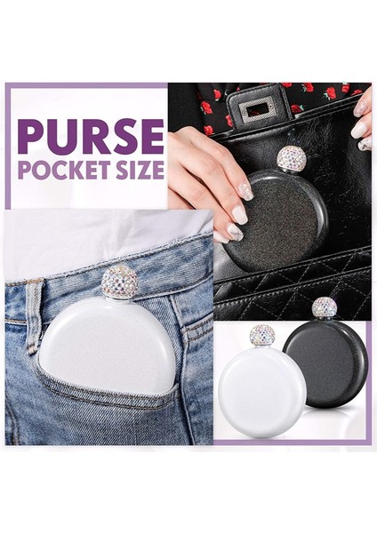 Siyah Taşınabilir Şarap Alkol Şişesi ile Rhinestone Cap Likör Cep Şişeleri Hediye Kadınlar Için 5 Oz Paslanmaz Çelik Alkol Şişesi Barware (Yurt Dışından) fırsatları