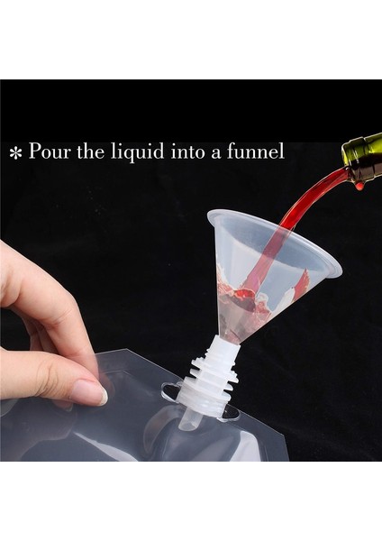 20 Adet Plastik Yeniden Kullanılabilir Likör Kese Temizle Ağır Hizmet Içecek Şişeleri Kapatılabilir Içme Şişeleri Huni ile Cruise Çanta Kiti (Yurt Dışından) modelleri