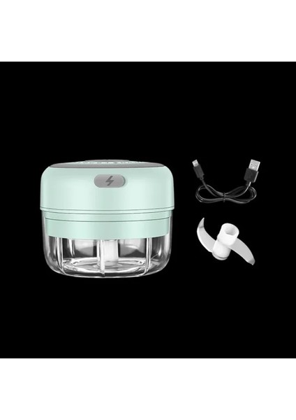 Yeşil 100ML 100/250ML Elektrikli Sarımsak Presi Mini Gıda Kırıcı Sebze Kesicisi Mutfak Için Biber Et Sarımsak Kıyıcı Mutfak Alet Aracı (Yurt Dışından)