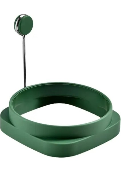 Koyu Yeşil Kızarmış Yumurta Kalıp Gıda Sınıfı Silikon Anti-Haşlanma Kare Yuvarlak Kızarmış Yumurta Halkası Omlet Kalıp Ev Için (Yurt Dışından)