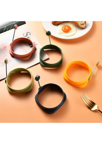 Koyu Yeşil Kızarmış Yumurta Kalıp Gıda Sınıfı Silikon Anti-Haşlanma Kare Yuvarlak Kızarmış Yumurta Halkası Omlet Kalıp Ev Için (Yurt Dışından) modelleri