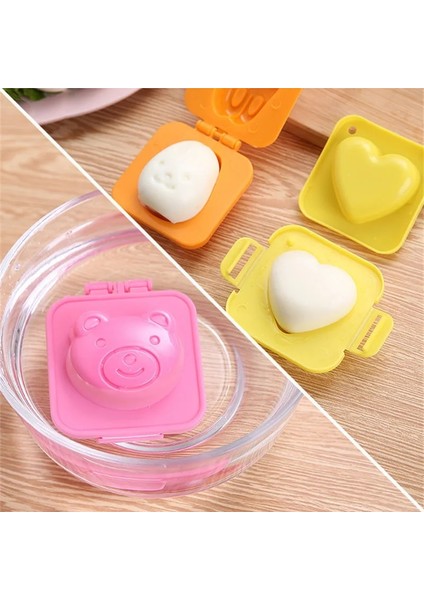 Tavşan-Rastgele Renk 1/6 Adet Haşlanmış Yumurta Kalıp Sevimli Karikatür Dıy Yumurta Halkası Kalıp Bento Maker Kesici Decoratin Pirinç Topu Mutfak Aksesuarları Mutfak Için (Yurt Dışından) modelleri