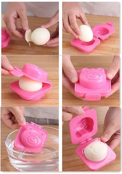 Tavşan-Rastgele Renk 1/6 Adet Haşlanmış Yumurta Kalıp Sevimli Karikatür Dıy Yumurta Halkası Kalıp Bento Maker Kesici Decoratin Pirinç Topu Mutfak Aksesuarları Mutfak Için (Yurt Dışından) fırsatları