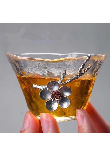V Isıya Dayanıklı Çay Bardağı Bardak Altlığı Teneke Erik Çiçek Çay Bardağışeffaf Çay Fincanı Küçük Çay Kase Japon Tarzı Usta Fincan (Yurt Dışından)