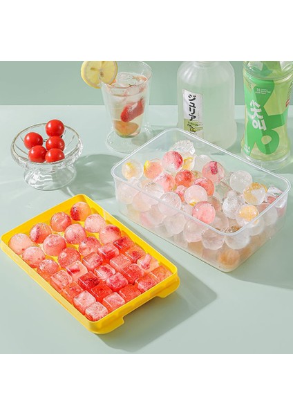 Sarı Ev Buz Küpü Kalıp Saklama Kutusu ile Gıda Sınıfı Malzeme Basın Tipi Buz Küpü Yapma Kalıp Kutusu Yaratıcı Dıy Bar Viski Buz Kalıp (Yurt Dışından) modelleri