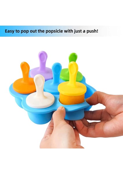 H Dondurma Buz Pops Kalıp Gıda Sınıfı Silikon Popsicle Kalıp Buz Yapıcı Bebek Dıy Gıda Takviyesi Araçları Meyve Mutfak Aksesuarları (Yurt Dışından) modelleri