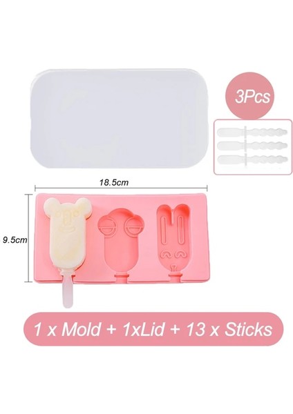 Karikatür Kapaklı Silikon Dondurma Kalıp Popsicle Kalıpları Kapaklı Dıy Ev Yapımı Buz Lolly Kalıp Dondurma Popsicle Buz Pop Maker Kalıp (Yurt Dışından)