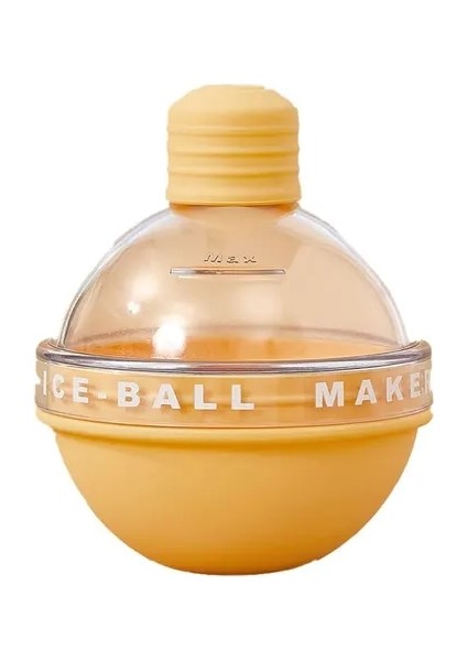 Sarı Ampuller Buz Topu Kalıpları Buz Hokeyi Makinesiviski, Kokteyl, Içecek Için Yeniden Kullanılabilir Küresel Silikon Yuvarlak Buz Tepsileri (Yurt Dışından)