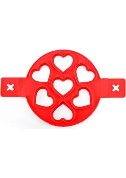 Kalp Kırmızı Çok Şekilli Silikon Yedi Delikli Omlet Kalıp Yüksek Sıcaklığa Dayanıklı Gözleme Kalıp Mutfak Pişirme Aksesuarları (Yurt Dışından) fiyatları