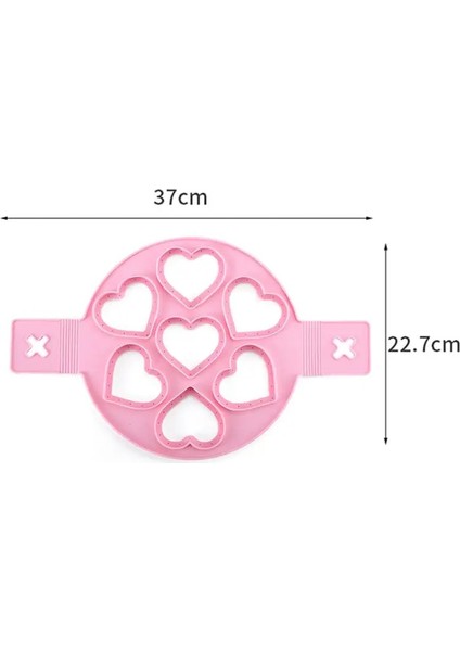 Kalp Kırmızı Çok Şekilli Silikon Yedi Delikli Omlet Kalıp Yüksek Sıcaklığa Dayanıklı Gözleme Kalıp Mutfak Pişirme Aksesuarları (Yurt Dışından) fırsatları