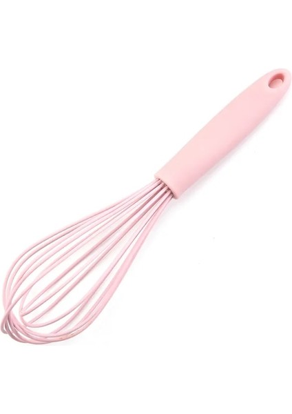 Pembe 10 Inç Mutfak Silikon Çırpma Kaymaz Temizlemesi Kolay Yumurta Çırpıcı Manuel Mikser Süt Köpürtücü Mutfak Eşyası Fırında Aracı Yumurta Araçları (Yurt Dışından)