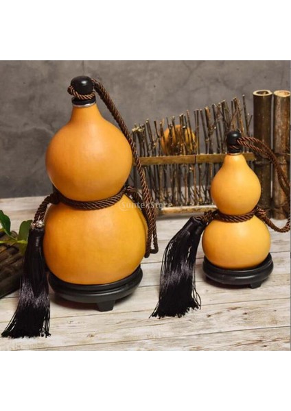 200ML Kurutulmuş Kabak Su Şişesi Su Kabakları El Sanatları Calabash Süs Dekor Kapaklı Içecek Tutucu Masa Dekoru Noel Hediyesi (Yurt Dışından)