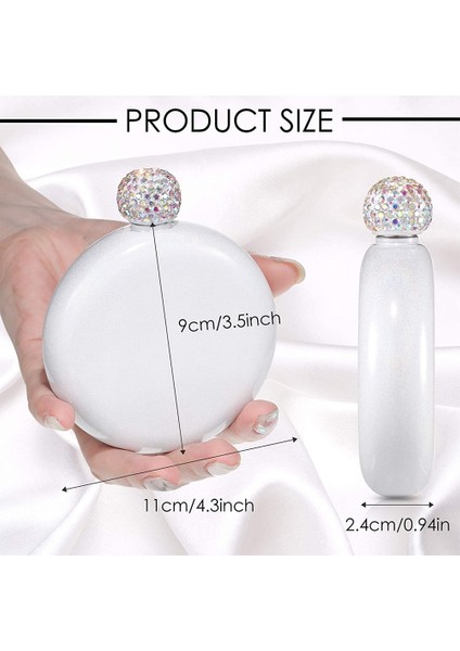 Yeşil Lmetjma Chic 5 Oz Likör Şişeleri Kadınlar Için Paslanmaz Çelik Cep Şişesi ile Rhinestone Kap Taşınabilir Şarap Alkol Şişesi KC0466 (Yurt Dışından) fırsatları