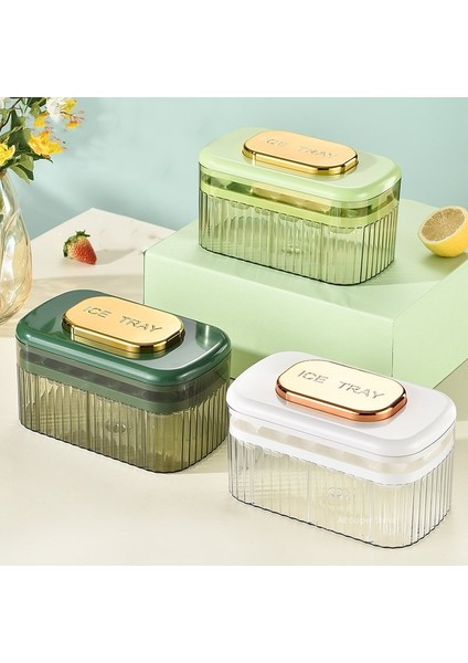 24 Buz Yeşili Pres Tipi Buz Küpü Makinesi Buz Kutusu Tepsisi Gıda Sınıfı Silikon Mutfak Gadget Buz Kovası Bira Kahve Için Buz Topu Kalıbı Hızlı Dondurma (Yurt Dışından) modelleri