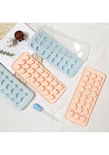 D Yaratıcı Mini Icecube Buz Kalıbı Kalıp Dıy Meyve Yapımı Küçük Kareler Yumuşak Şeker Jöle Puding Buz Yapım Makinesi Yeniden Kullanılabilir Bar Parti Aletleri (Yurt Dışından)
